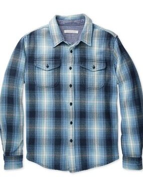 Outerknown blanket shirt puget plaid size XS  organic cotton
